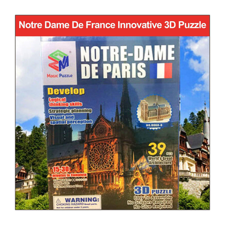 Notre Dame De France Innovative 3D Puzzle