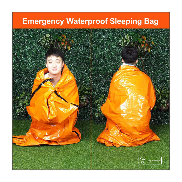 1x Emergency Waterproof Sleeping Bag