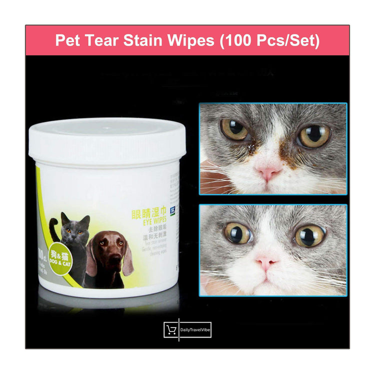 Pet Tear Stain Wipes (100 Pcs/Set)