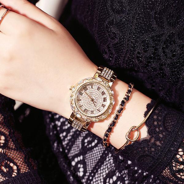 Women Fashion Waterproof Rhinestone Watch