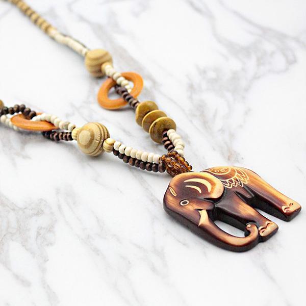 Vintage Elephant  Alloy Necklace