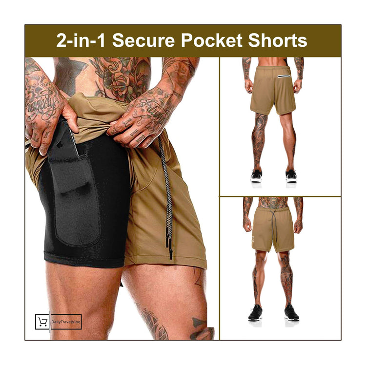 2-in-1 Secure Pocket Shorts