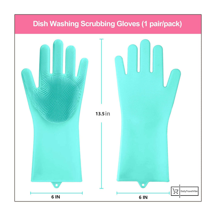 Dish Washing Scrubbing Gloves (1 pair/pack)