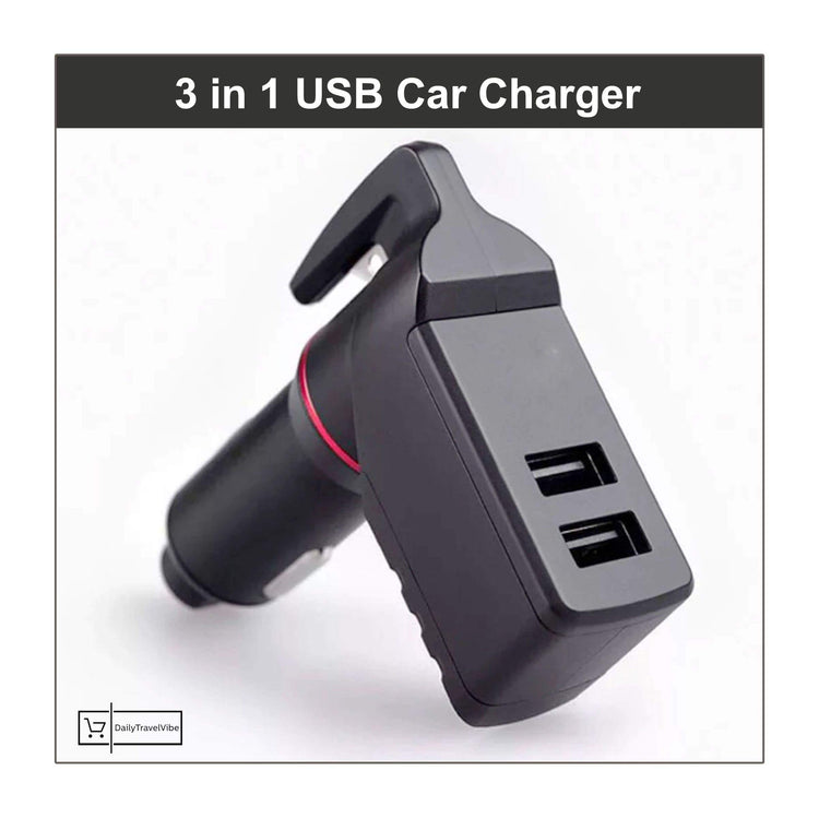 3 in 1 USB Car Charger