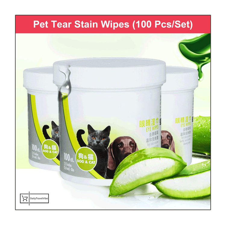 Pet Tear Stain Wipes (100 Pcs/Set)