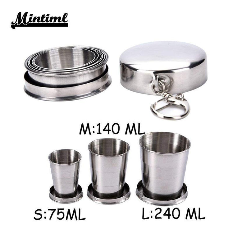 Stainless Steel Folding Cup(1 Set)