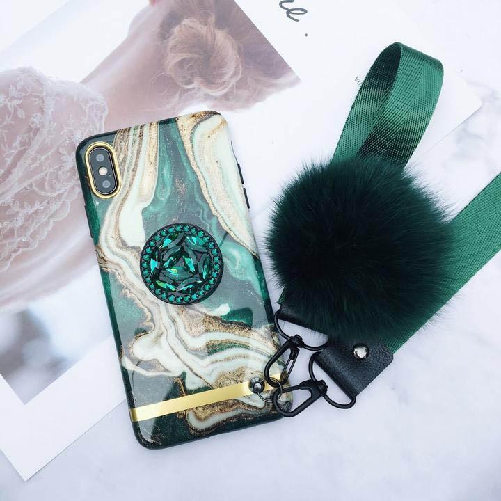 GREEN MARBLE PHONE CASE