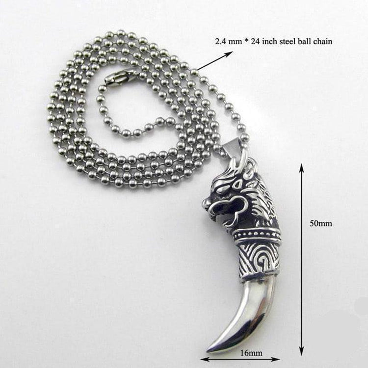 Gallant Dragon Titanium Pendant Necklaces