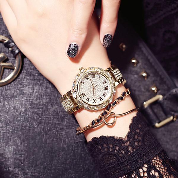 Women Fashion Waterproof Rhinestone Watch