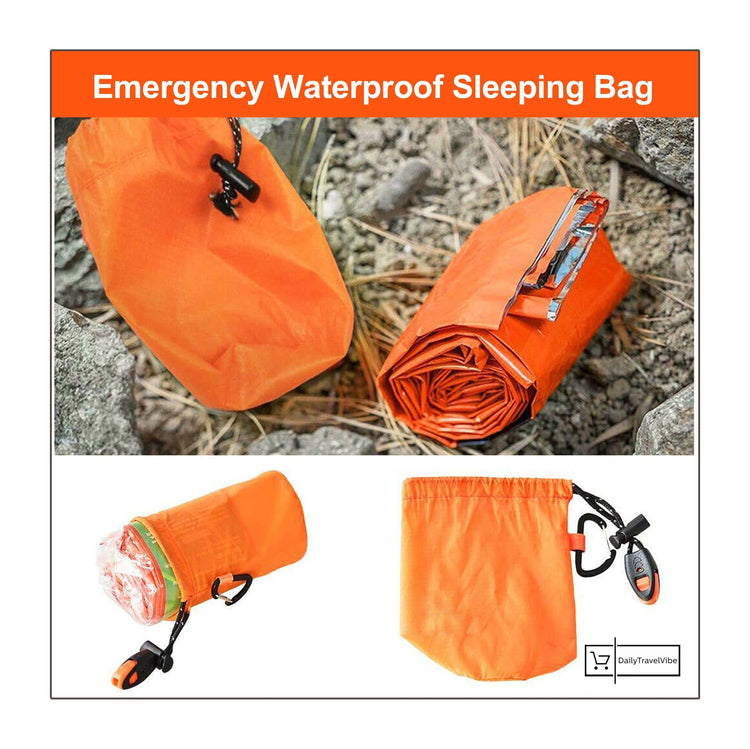 1x Emergency Waterproof Sleeping Bag