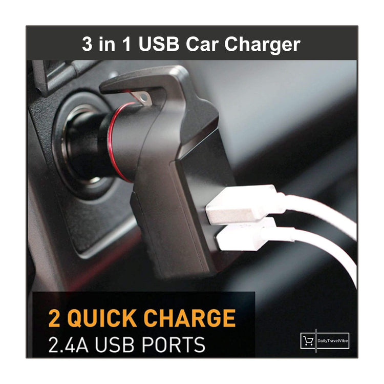 3 in 1 USB Car Charger