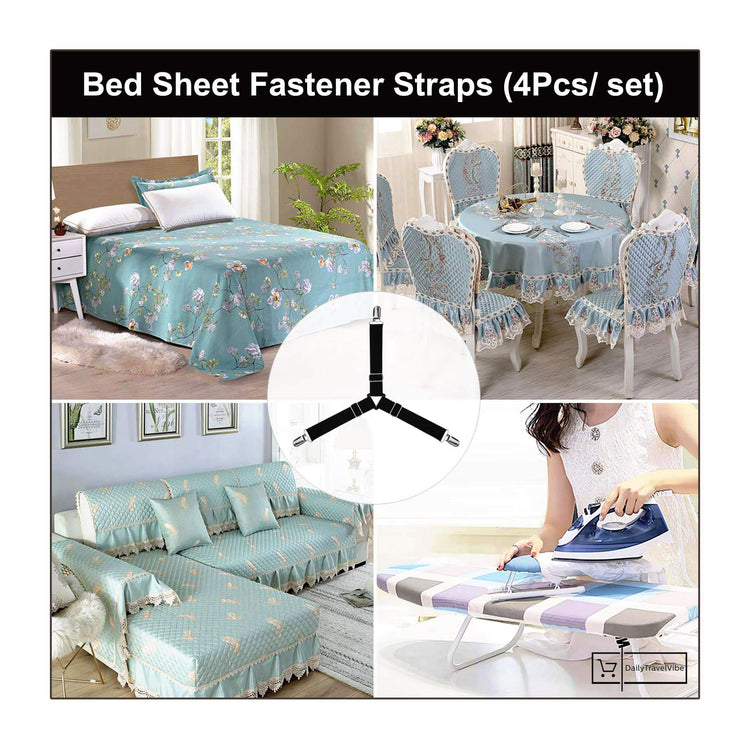 Bed Sheet Fastener Straps (4Pcs/ set)