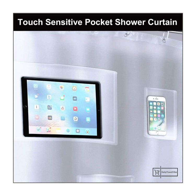 Touch Sensitive Pocket Shower Curtain