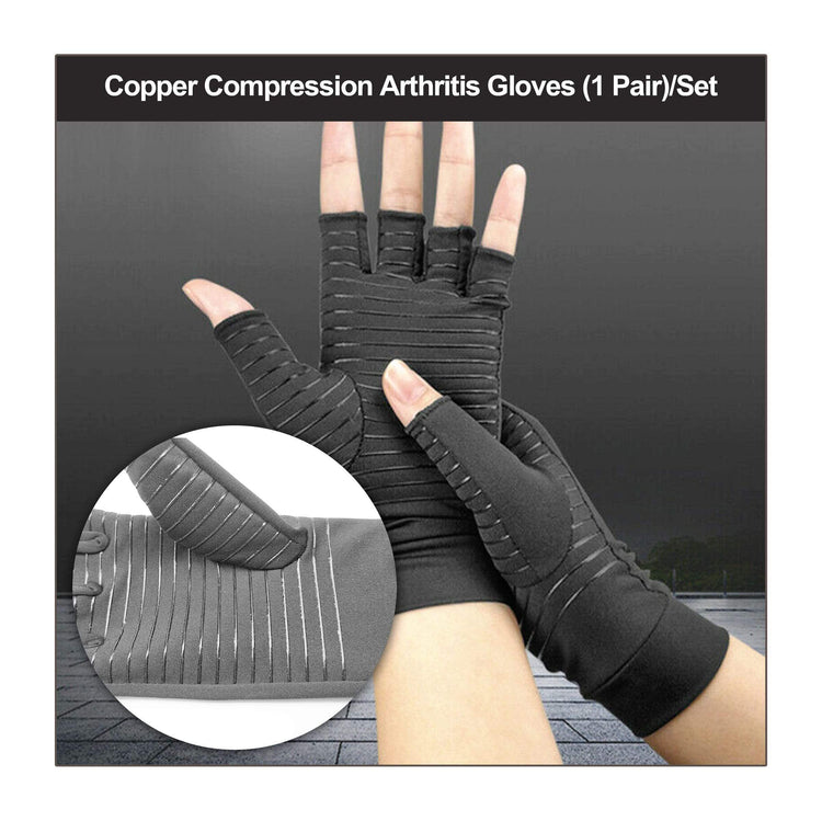 Copper Compression Arthritis Gloves (1 Pair)/Set