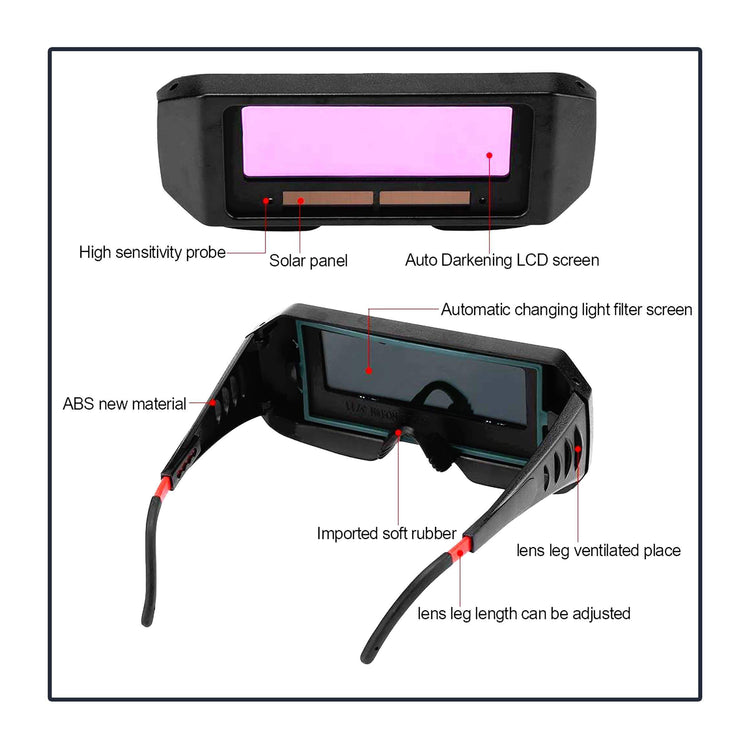 Solar Auto Darkening Welding Glasses