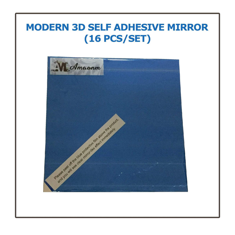 Modern 3D Self Adhesive Mirror (16 pcs/set)