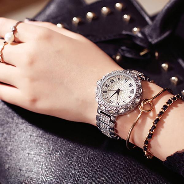 Women Fashion Waterproof Rhinestone Watch