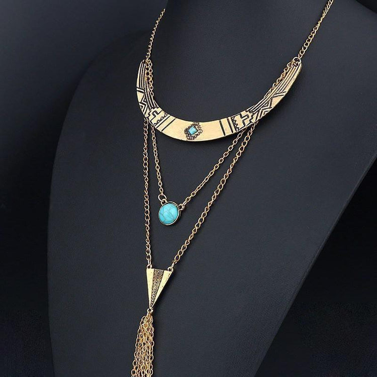 Vintage Bohemian Collar Plate Layered Necklaces