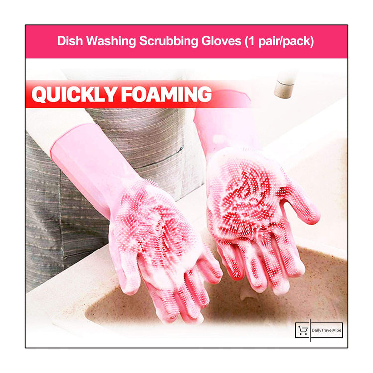 Dish Washing Scrubbing Gloves (1 pair/pack)