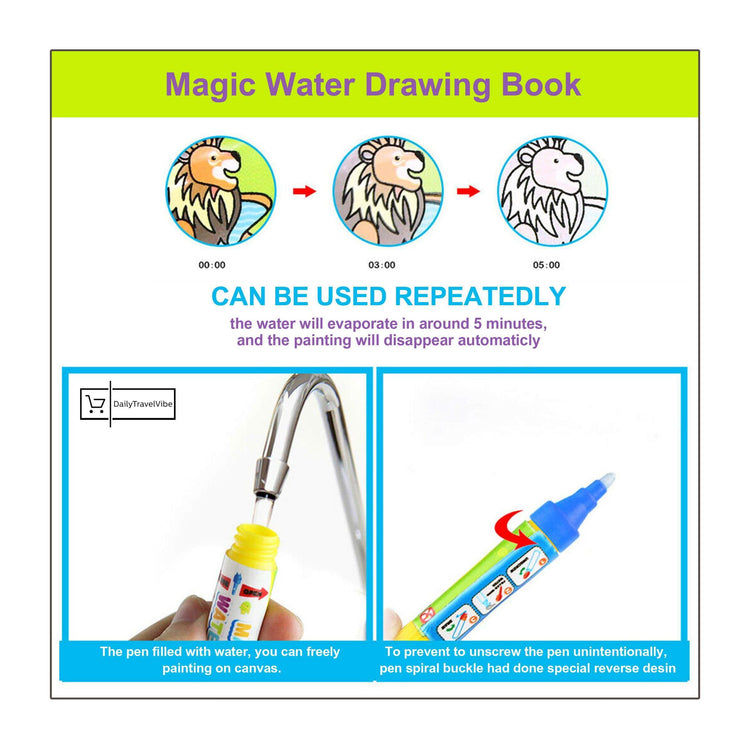 Magic Water Drawing Book