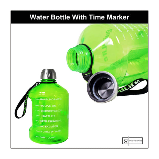 Water Bottle With Time Marker