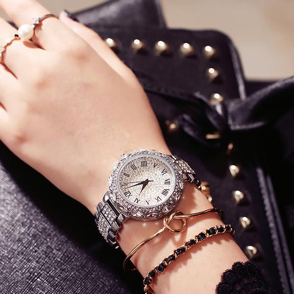 Women Fashion Waterproof Rhinestone Watch