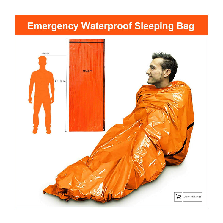 1x Emergency Waterproof Sleeping Bag