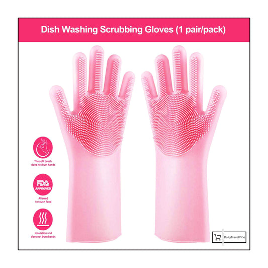 Dish Washing Scrubbing Gloves (1 pair/pack)