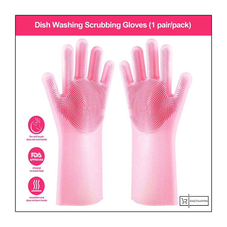 Dish Washing Scrubbing Gloves (1 pair/pack)