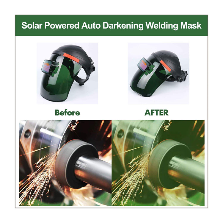 Solar Powered Auto Darkening Welding Mask