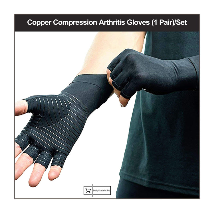 Copper Compression Arthritis Gloves (1 Pair)/Set