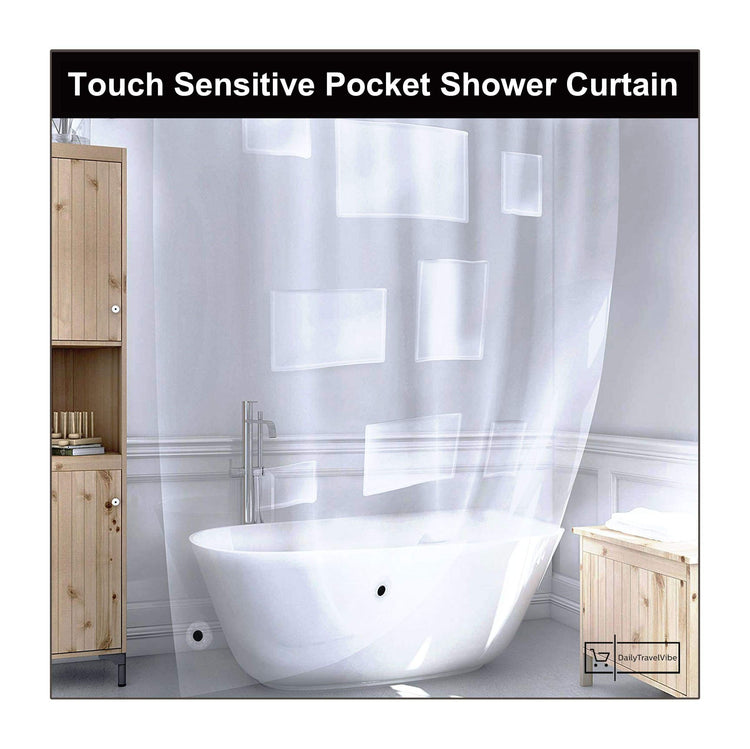 Touch Sensitive Pocket Shower Curtain