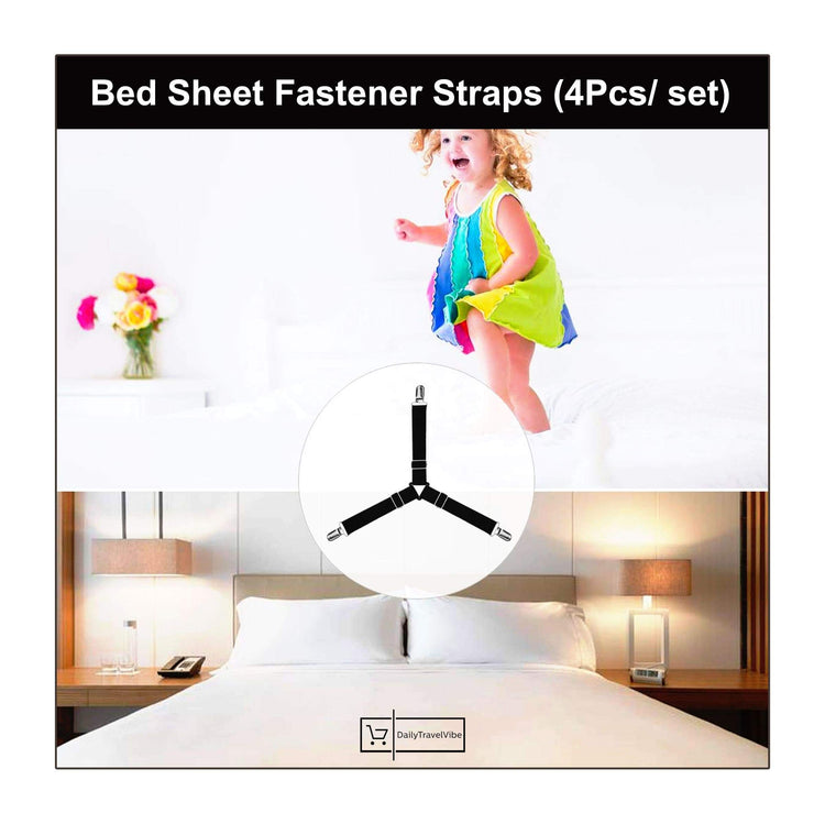 Bed Sheet Fastener Straps (4Pcs/ set)