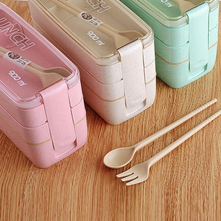 Wheat Straw Lunch Box Container (3 Layers)