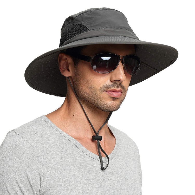 Sun Protection Wide Brim Bucket Hat