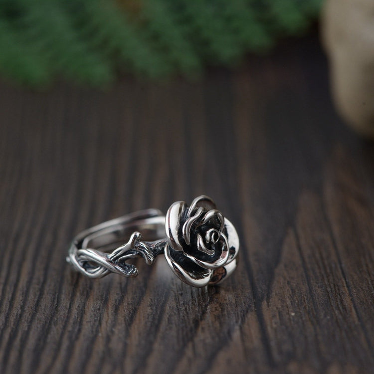 Sterling Silver Vintage Rose Rings