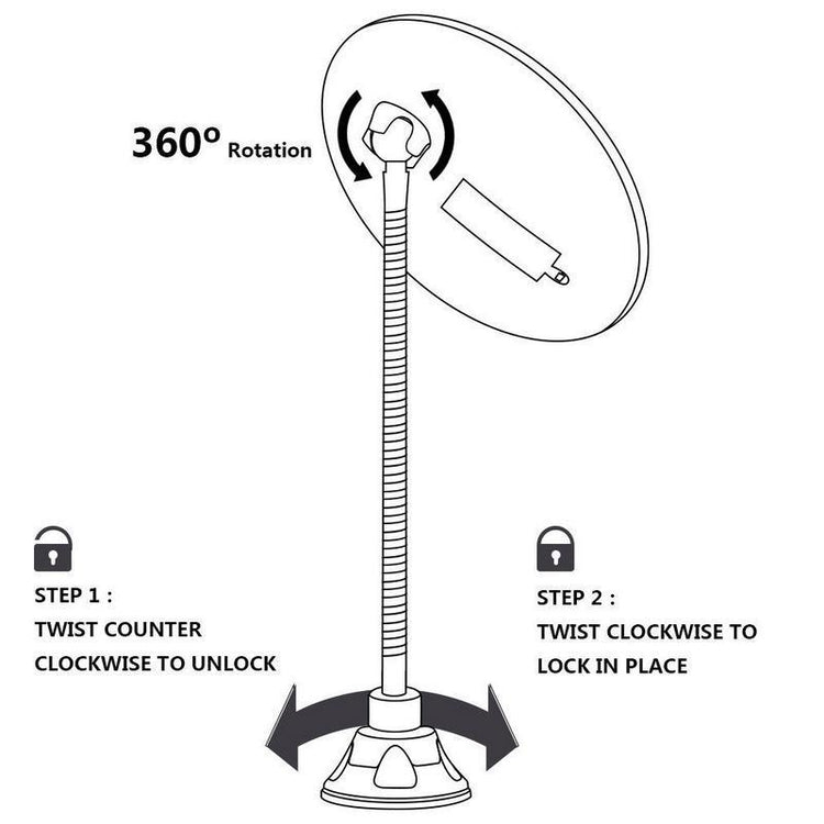 Wall-Mount Makeup Mirror