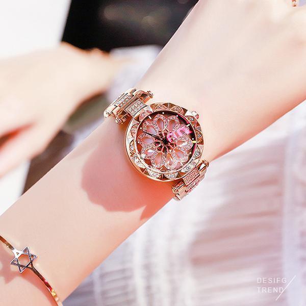 Women Waterproof Flower Quartz Watch