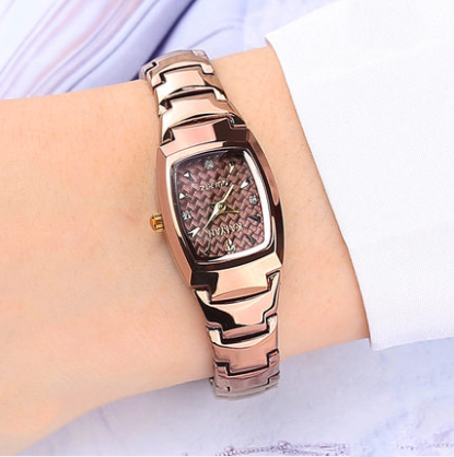 Woman Waterproof Tungsten Steel Quartz Watch