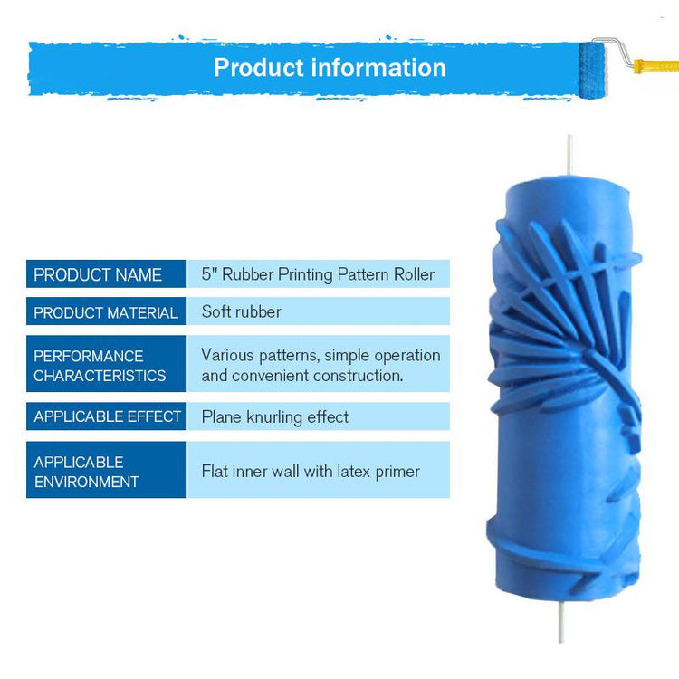 5" Rubber Printing Pattern Roller