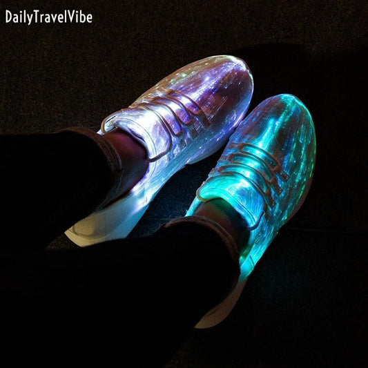 Light-up Luminous Fiber Optic Shoes