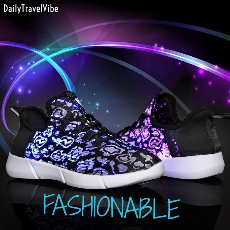 Light-up Luminous Fiber Optic Shoes
