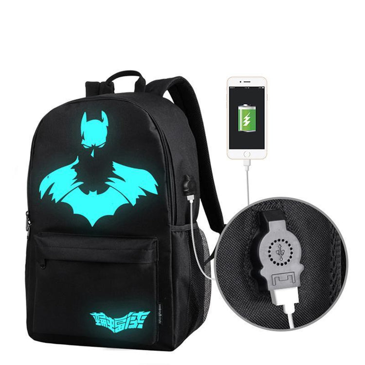 Anime Anti-Theft Glowing Backpack + Built-in Charger