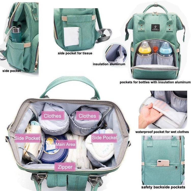 Premium Multi-Functional Diaper Backpack + USB Port