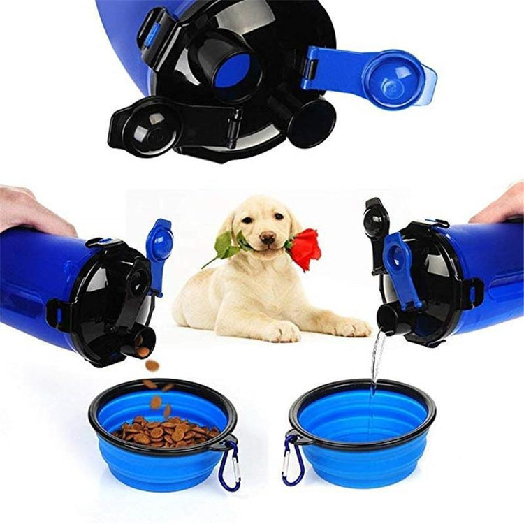 2 in 1 Portable Pet Feeder Bottle