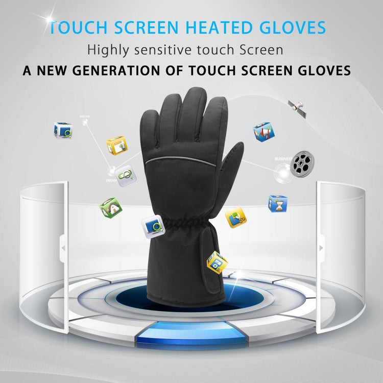 Electric Touch Screen Friendly Heated Gloves (1 Pair)