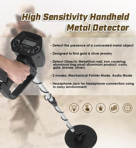 Handheld High Sensitivity Metal + Gold Detector