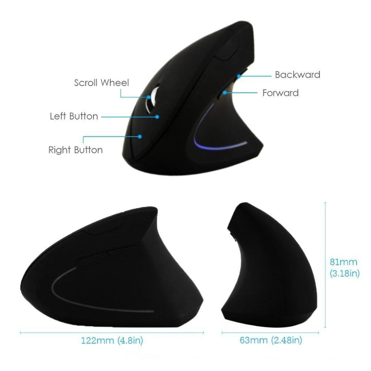 Vertical Ergonomic Wireless Mouse