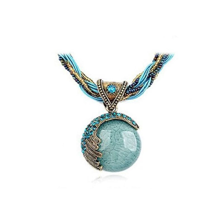 Reiki Ball Crystal Lucky Divination Stone Necklaces