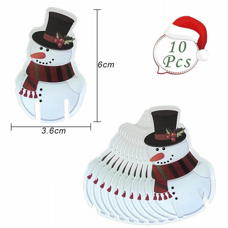 Winter Edition - Christmas Santa Wine Place Cards (10 Pcs/Lot)